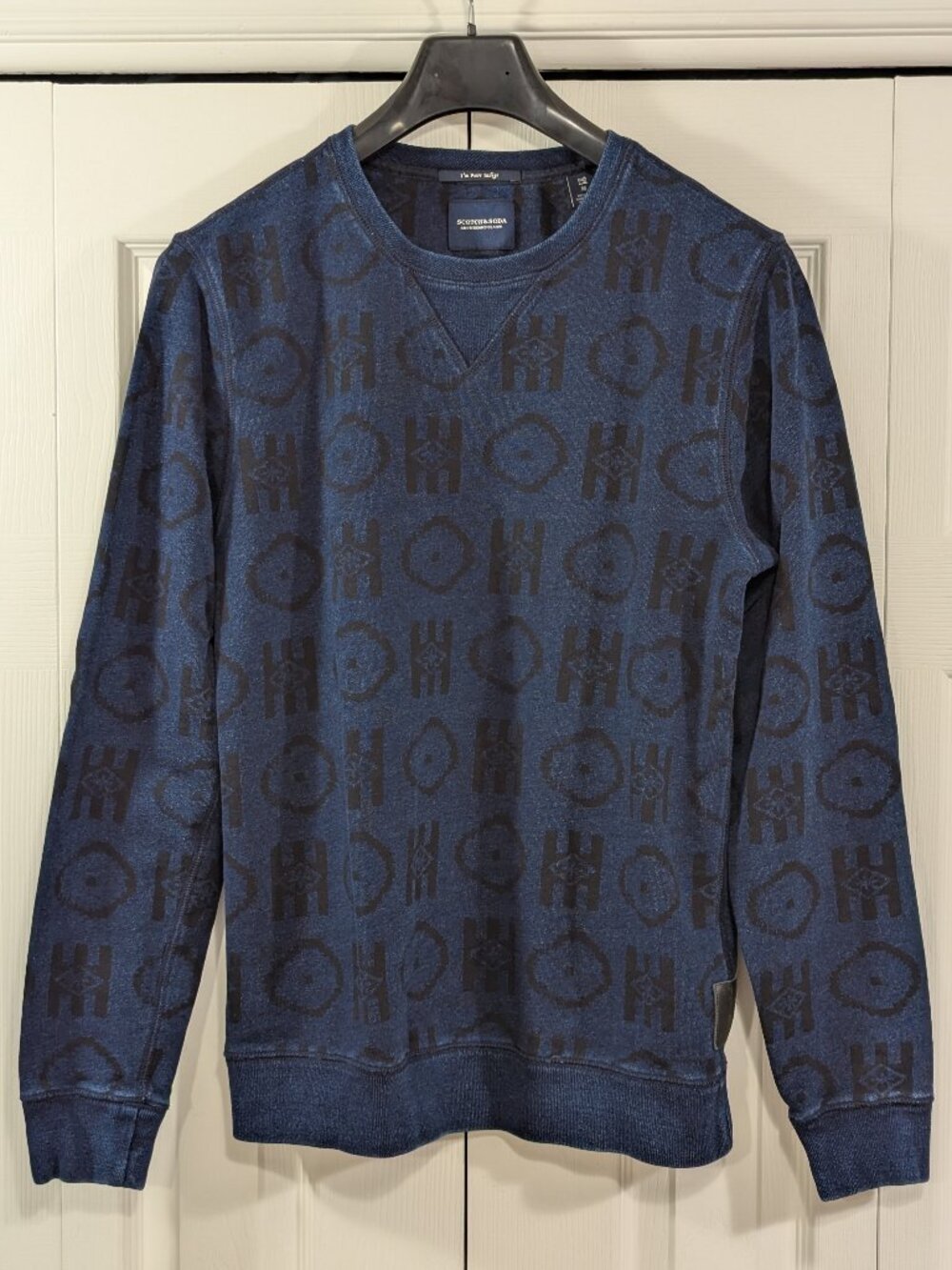 Scotch & Soda Indigo Crewneck Pullover Sweatshirt